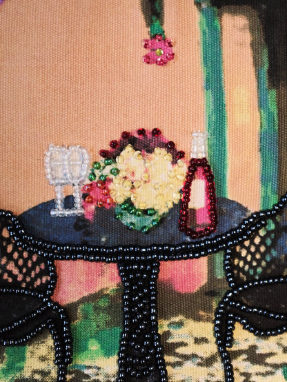 Al Fresco Vino Beaded Handbag