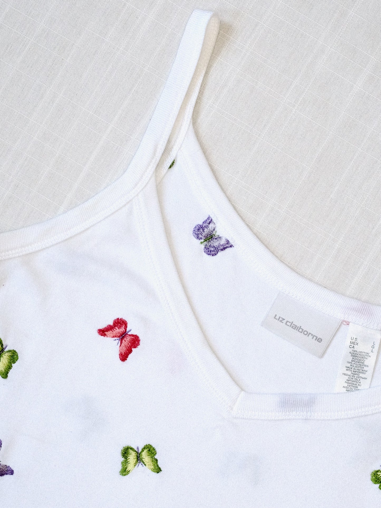 Vintage Liz Claiborne Butterfly Tank