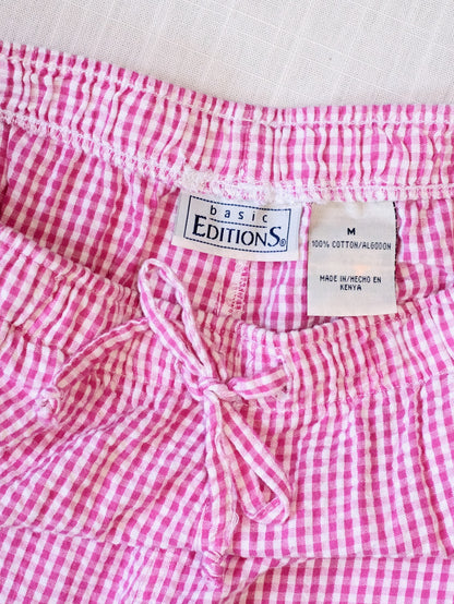 Vintage Hot Pink Gingham Pants