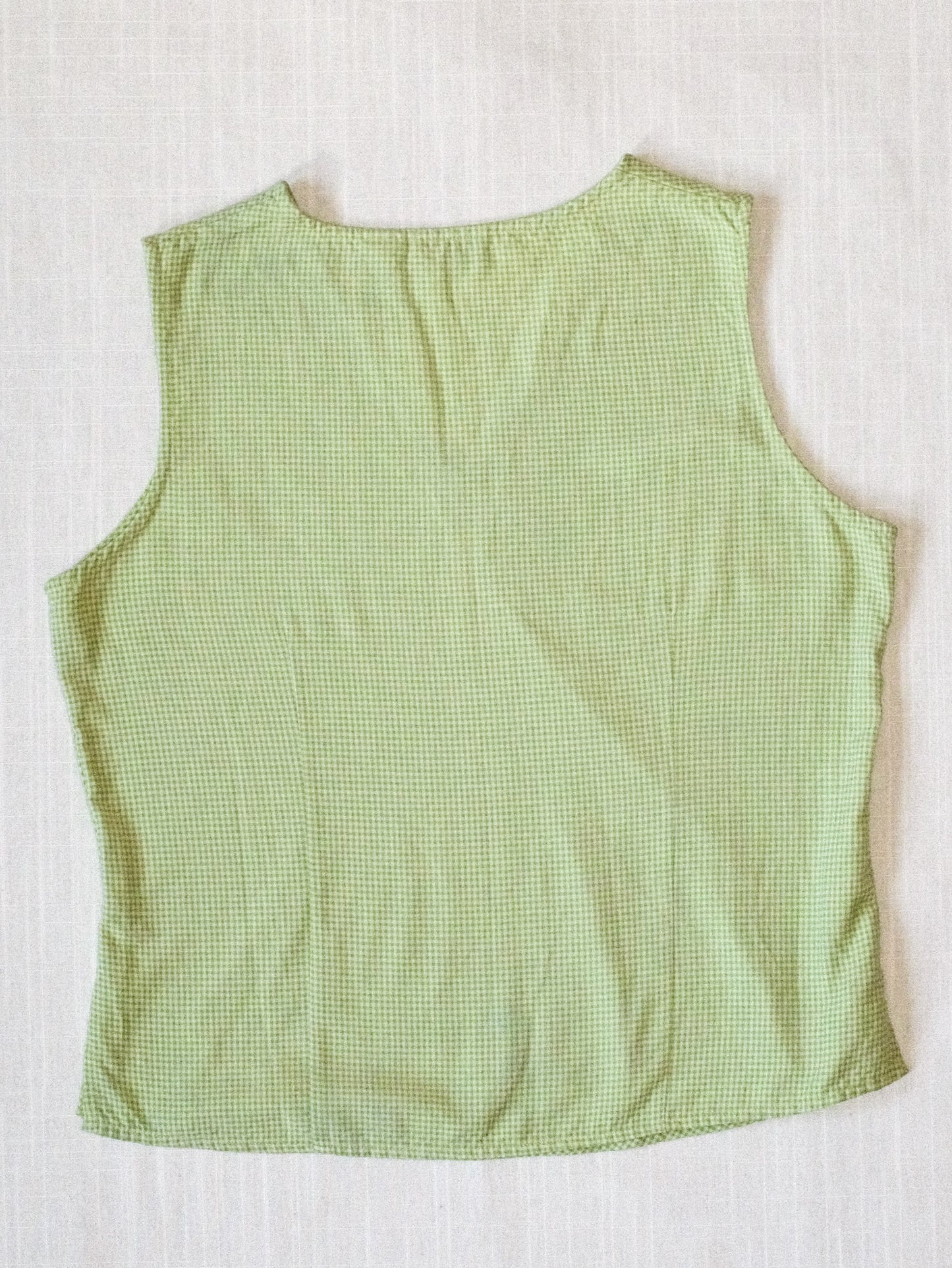 Vintage Green Gingham Tank