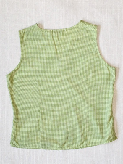 Vintage Green Gingham Tank