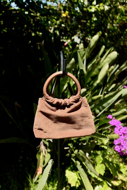 Chocolate Corduroy Purse