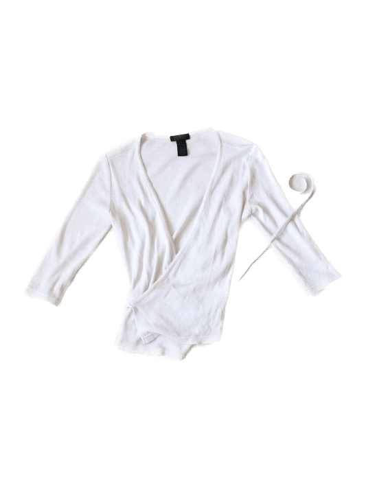 The Limited White Wrap Top