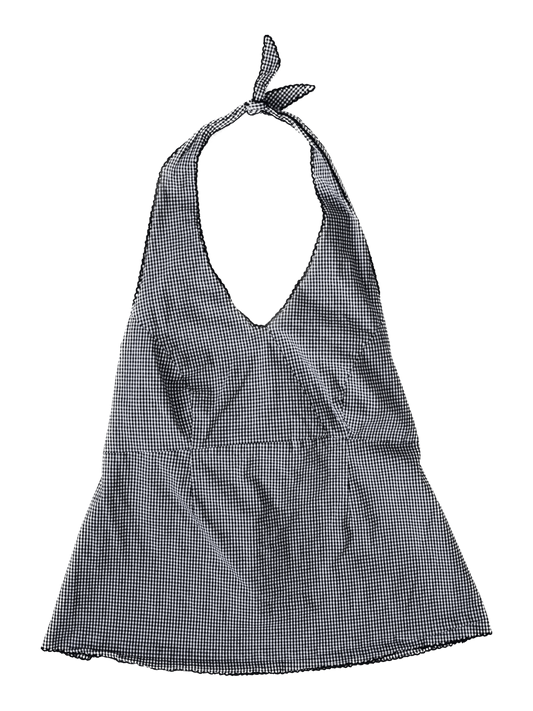 Vintage Gingham Halter Top