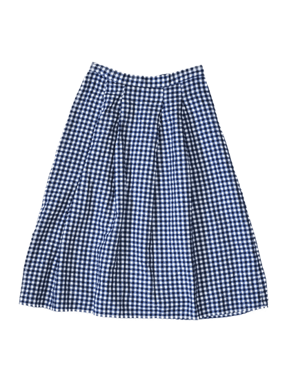 Banana Republic Blue Gingham Skirt