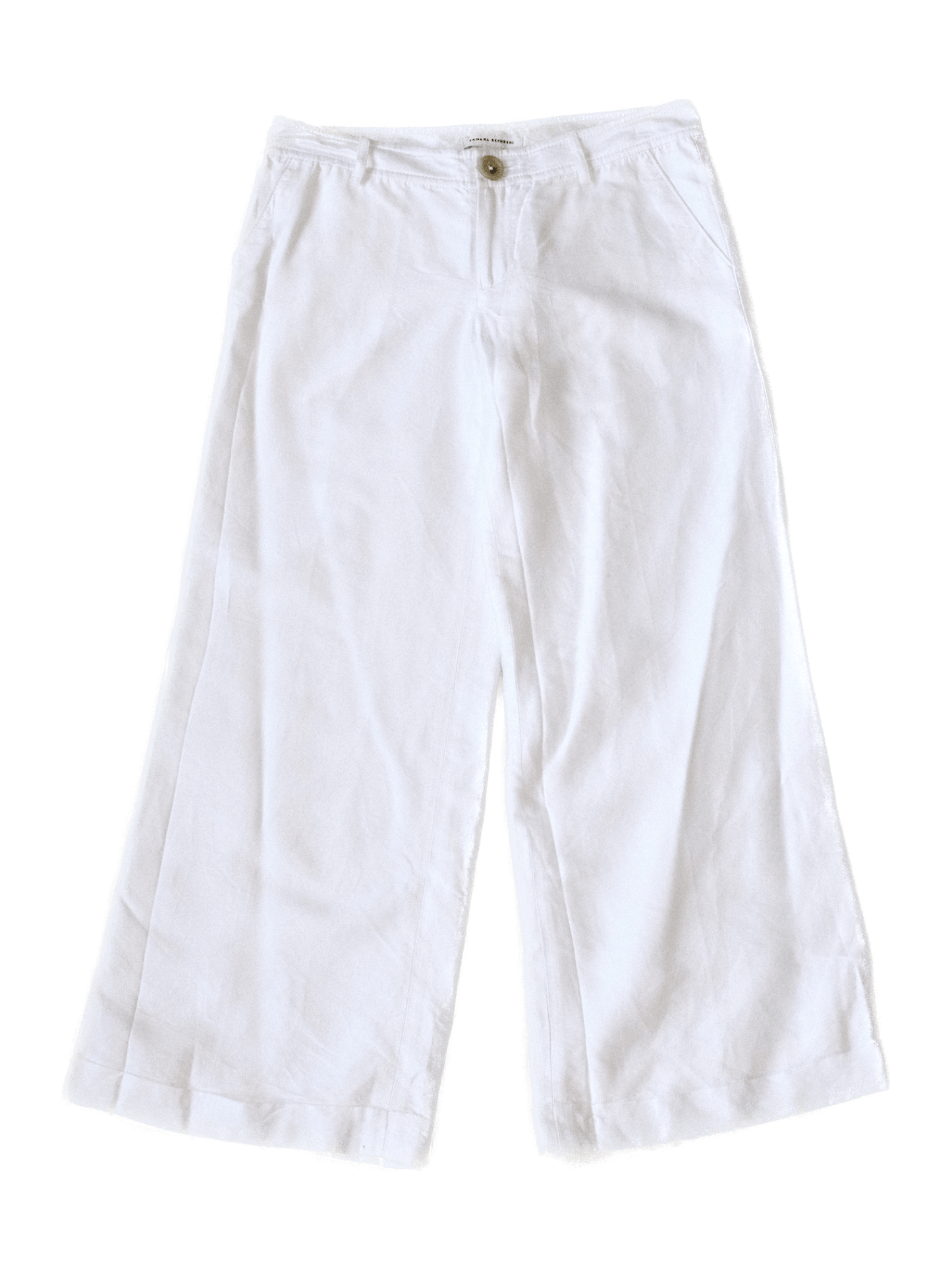 Banana Republic Ivory Wide-Leg Trousers