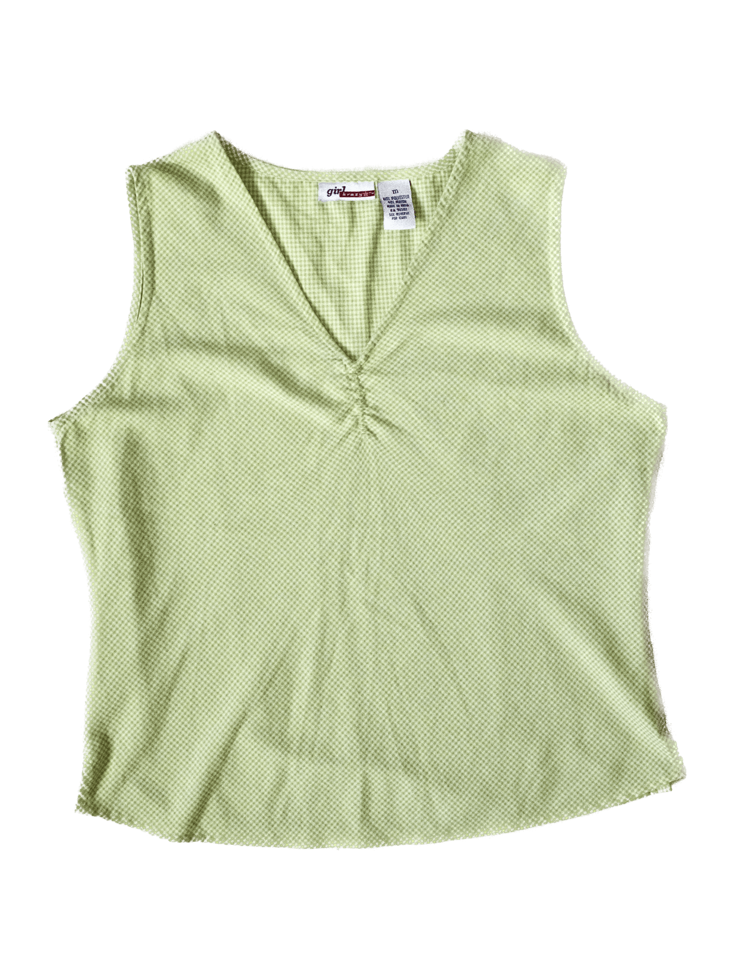 Vintage Green Gingham Tank