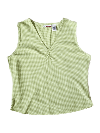 Vintage Green Gingham Tank