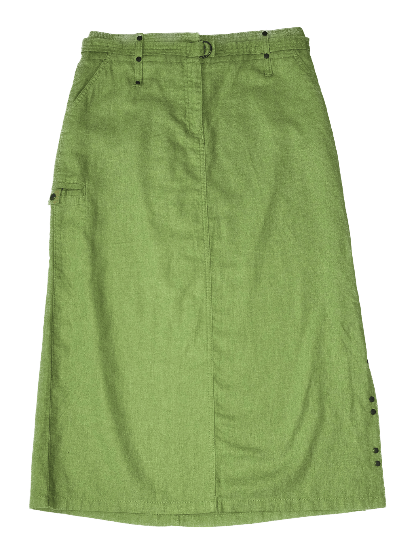 Vintage Olive Belted Skirt